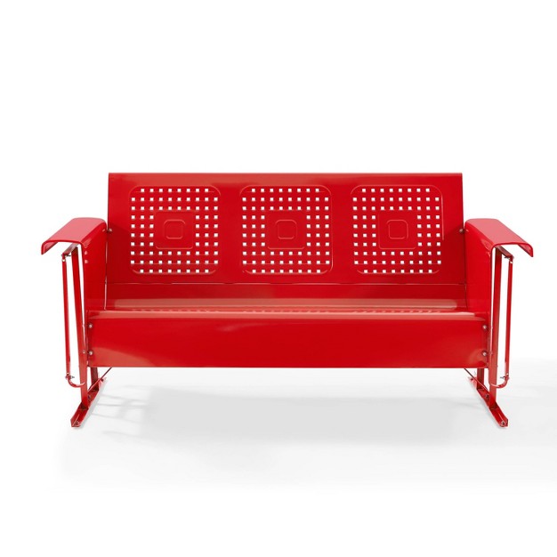 Bates Outdoor Sofa Glider Bright Red Crosley