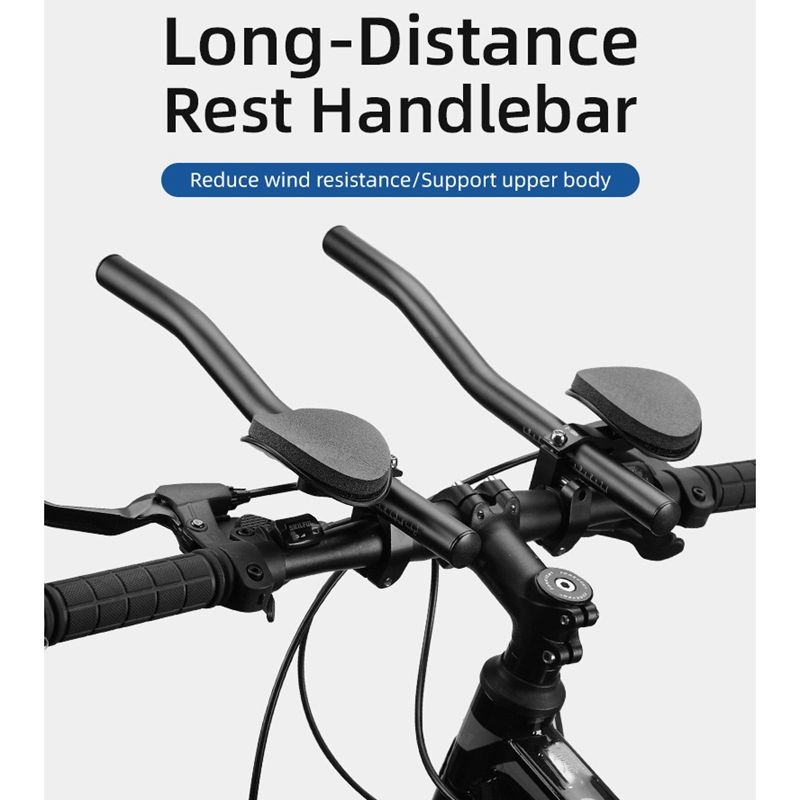 Cycling Bike Rest Handlebar Aero Bar Bicycle Relaxation Handle Bar Triathlon MTB Road Bike Arm Rest Bar Bike Aerobar