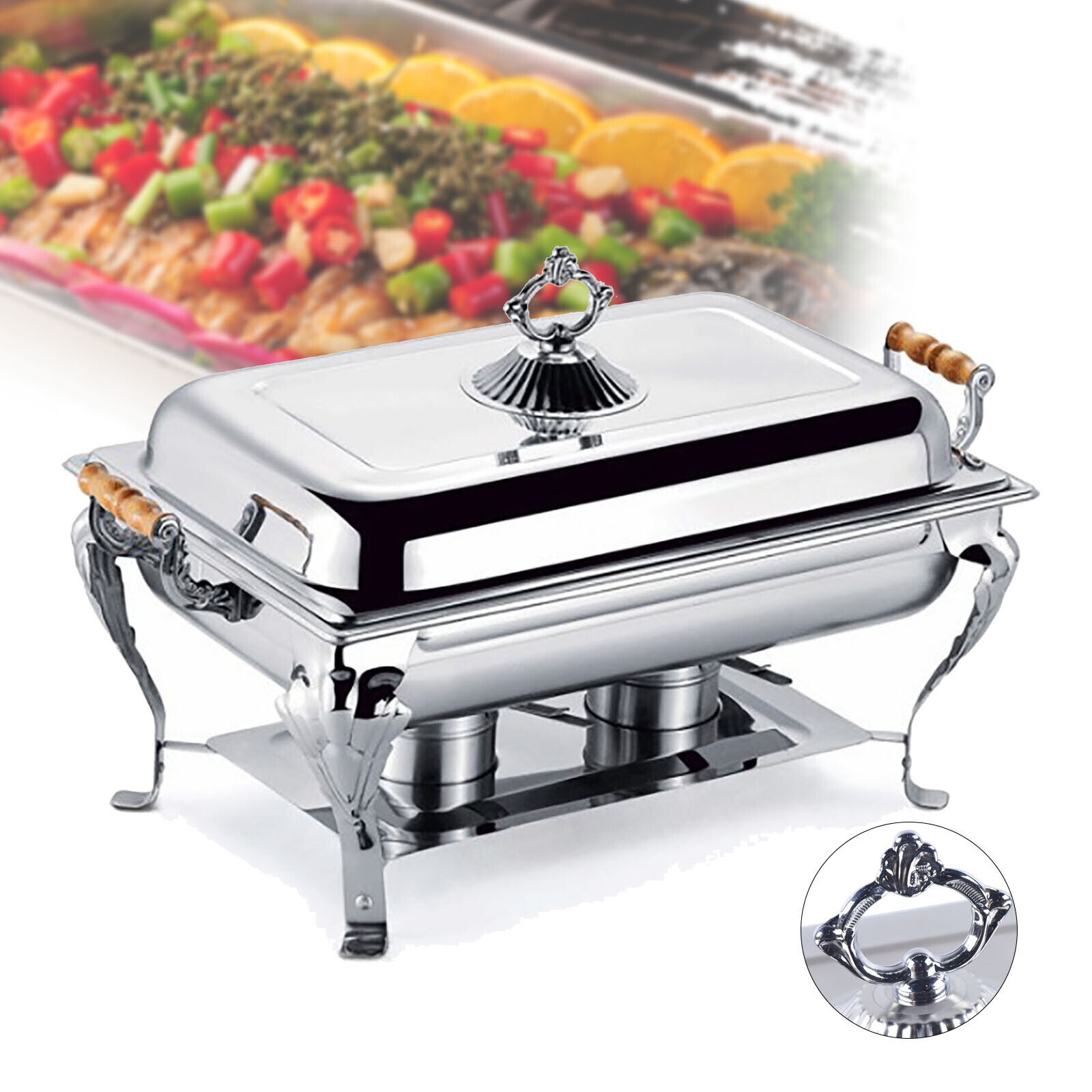 TFCFL Buffet Party Food Warmer Catering Chafer Chafing Dish Set Stainless