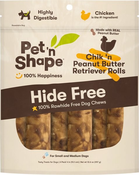 Pet 'n Shape Chik 'n Retriever Roll Peanut Butter Dog Treats