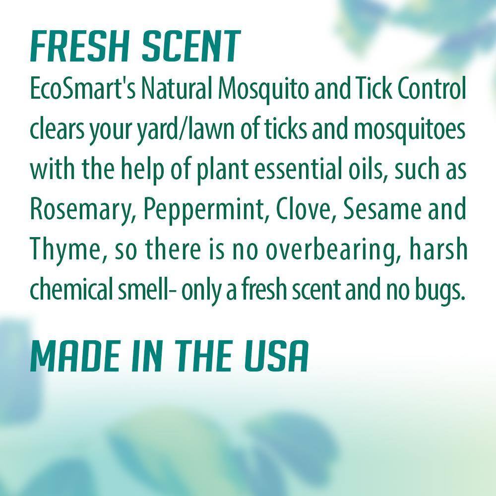 EcoSmart 32 oz. Natural Mosquito and Tick Control Concentrate with Plant-Based Essential Oils Ready-To-Use Hose End Spray Bottle ECSM-33725-01EC