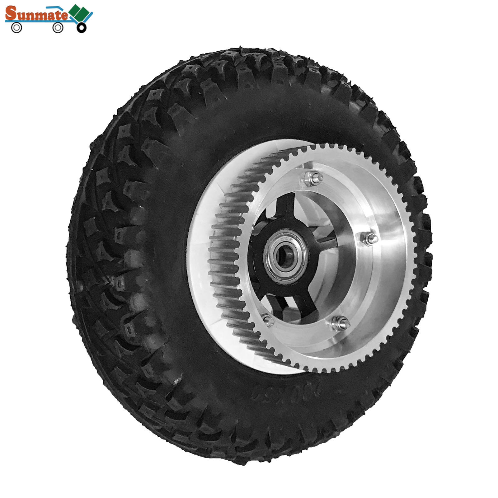 72T Pulley Gear 200MM Electric Scooter Offroad Knobby Pneumatic Wheel 8 Inch 200x50 Tire Tube for Mountain Board