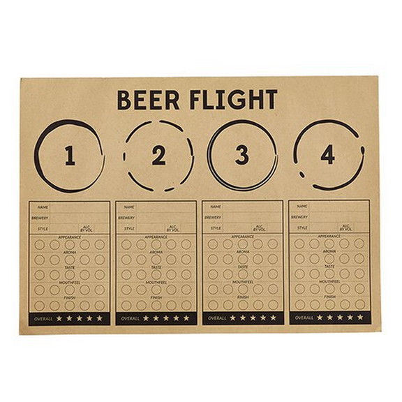 Sips D4487 Beer Flight Placemats