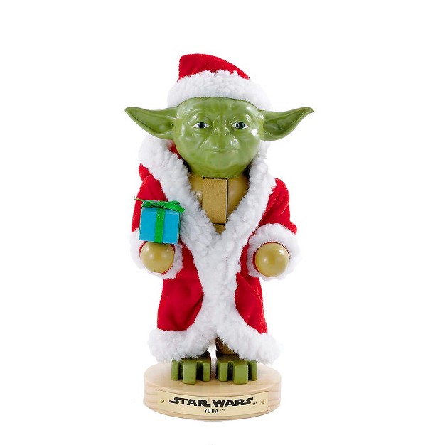 Kurt Adler 9 inch Star Wars Yoda In Santa Robe Nutcracker