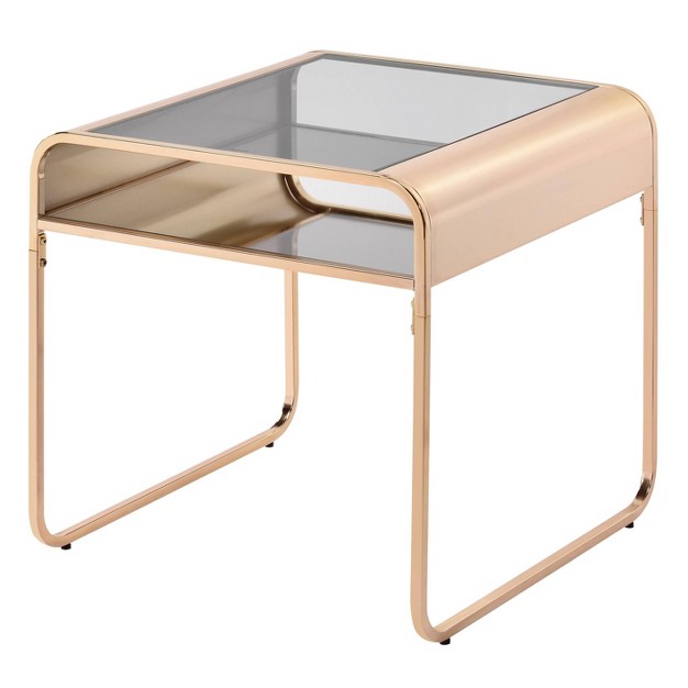 Milrix End Table With Glass Top Mibasics