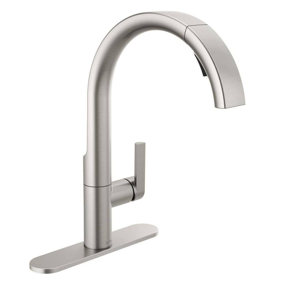 Delta Keele Single-Handle Pull-Down Sprayer Kitchen Faucet in SpotShield Stainless 19824LF-SP