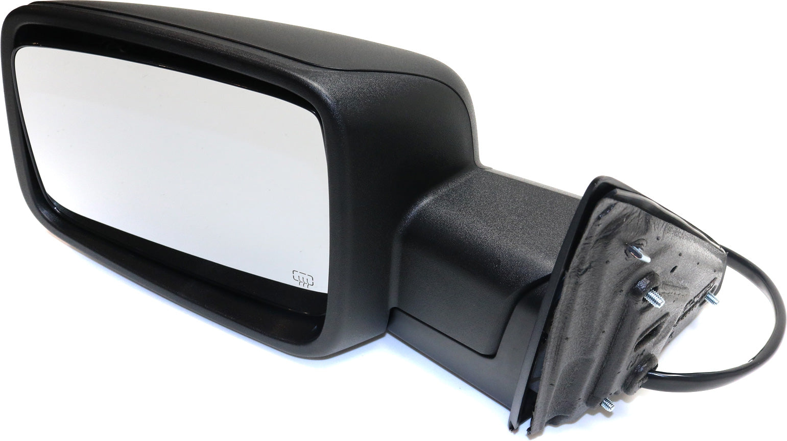 Mirror Compatible With 2013 Ram 1500 2500 Left Driver Side Heated In-housing Signal Light Textured Black Kool-Vue