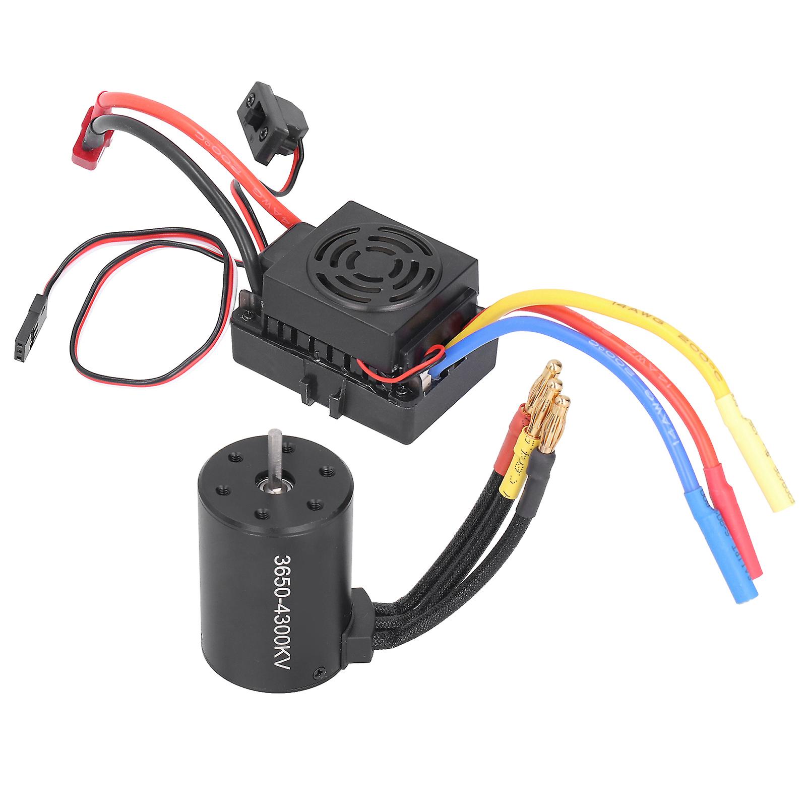 3650 Waterproof 4300kv Brushless Motor 60a Brushless Esc Accessory Set For 1/10 Rc Car