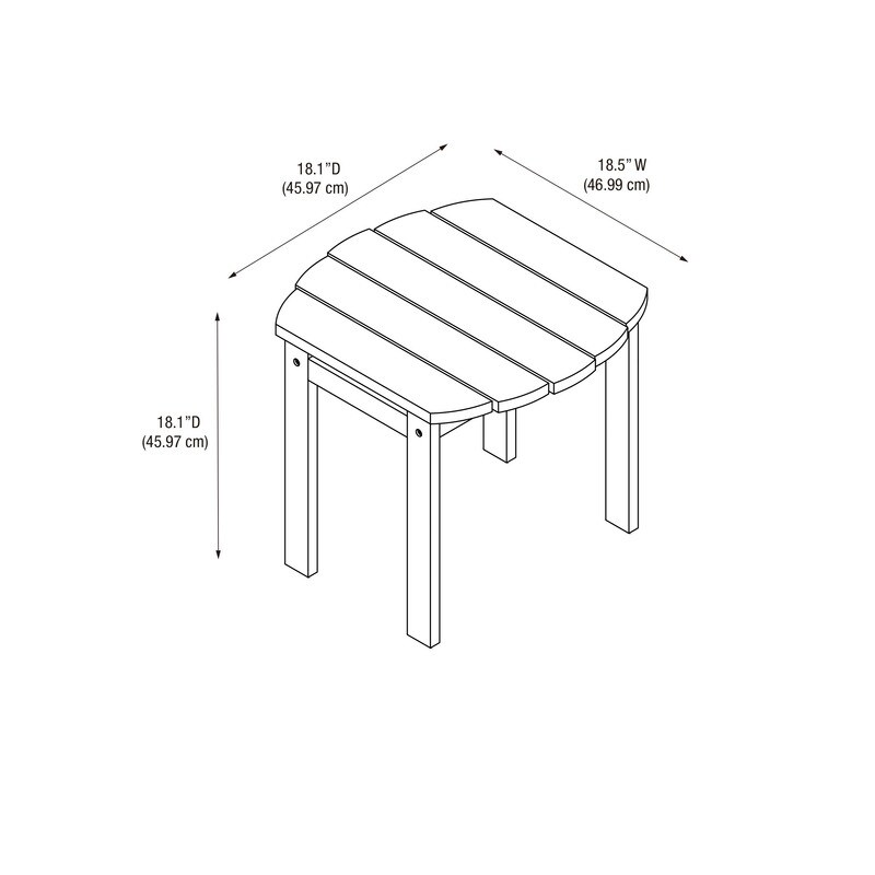 Gavil White Adirondack End Table