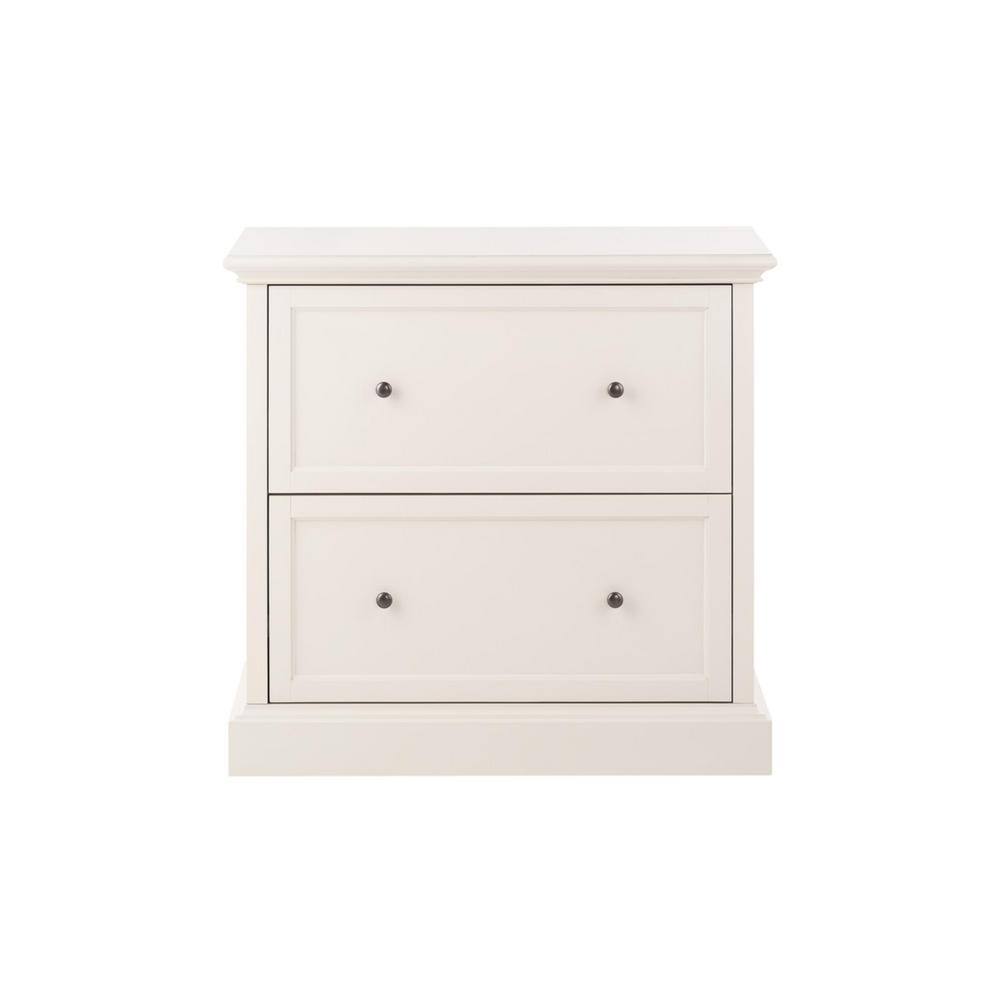 Home Decorators Collection Royce Polar Off-White 2-Drawer Wide File Cabinet SK19051Er1-PW