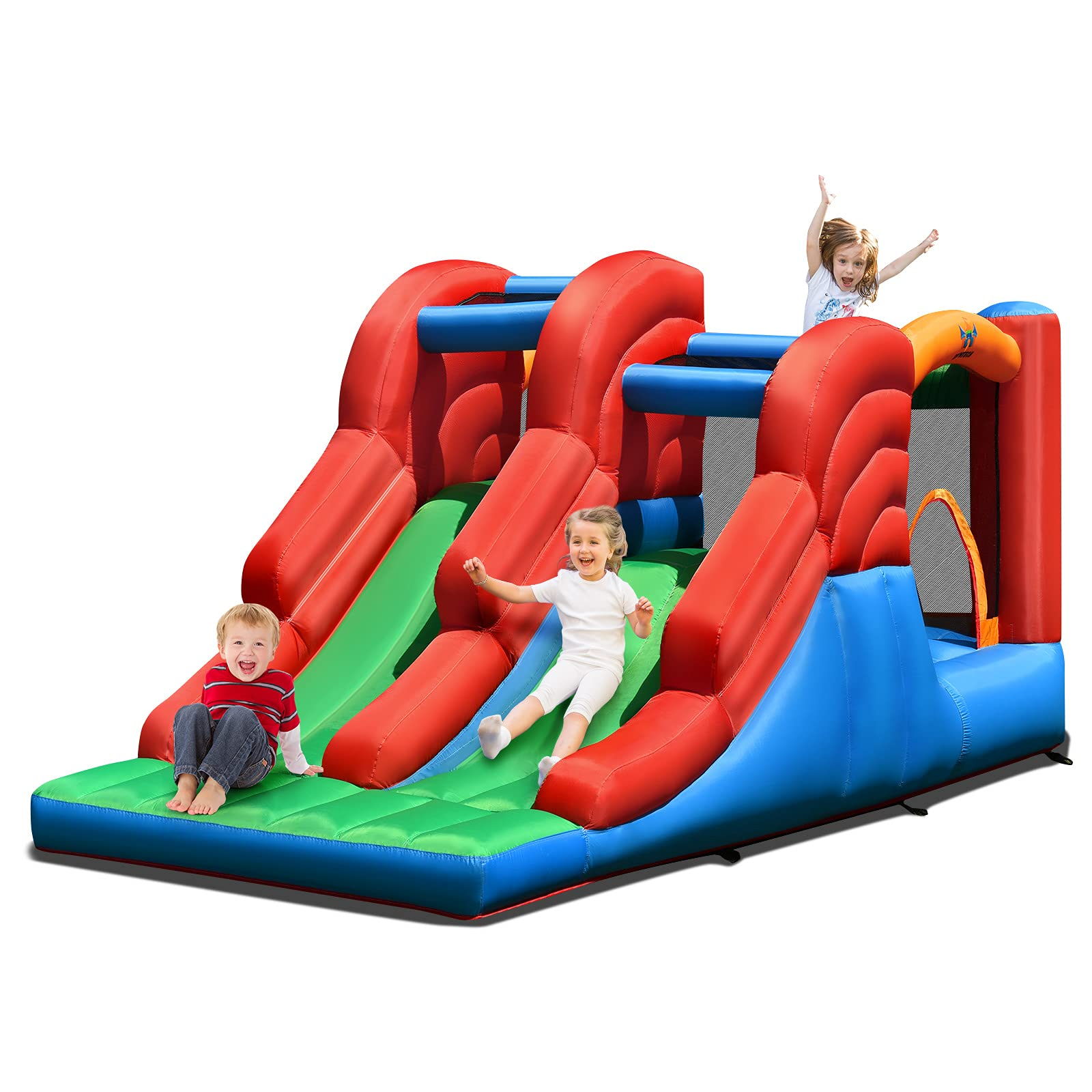 BOUNTECH Inflatable Bounce House | Kids Bouncy Castle with Slide & Climbing Wall & Jumping Area