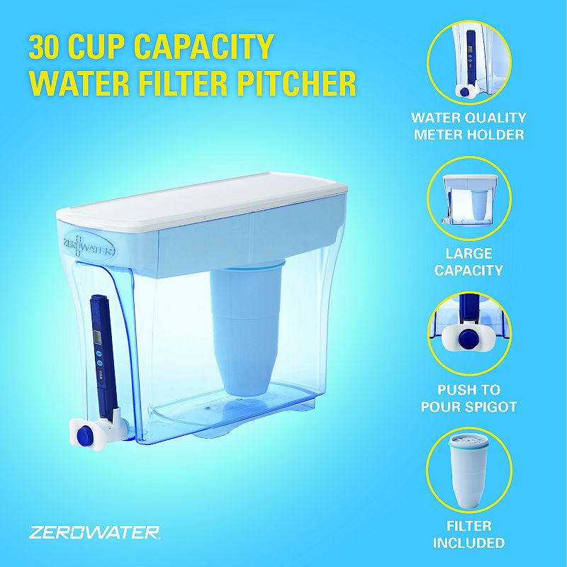 ZeroWater 30-Cup Ready-Pour Water Filtration Dispenser