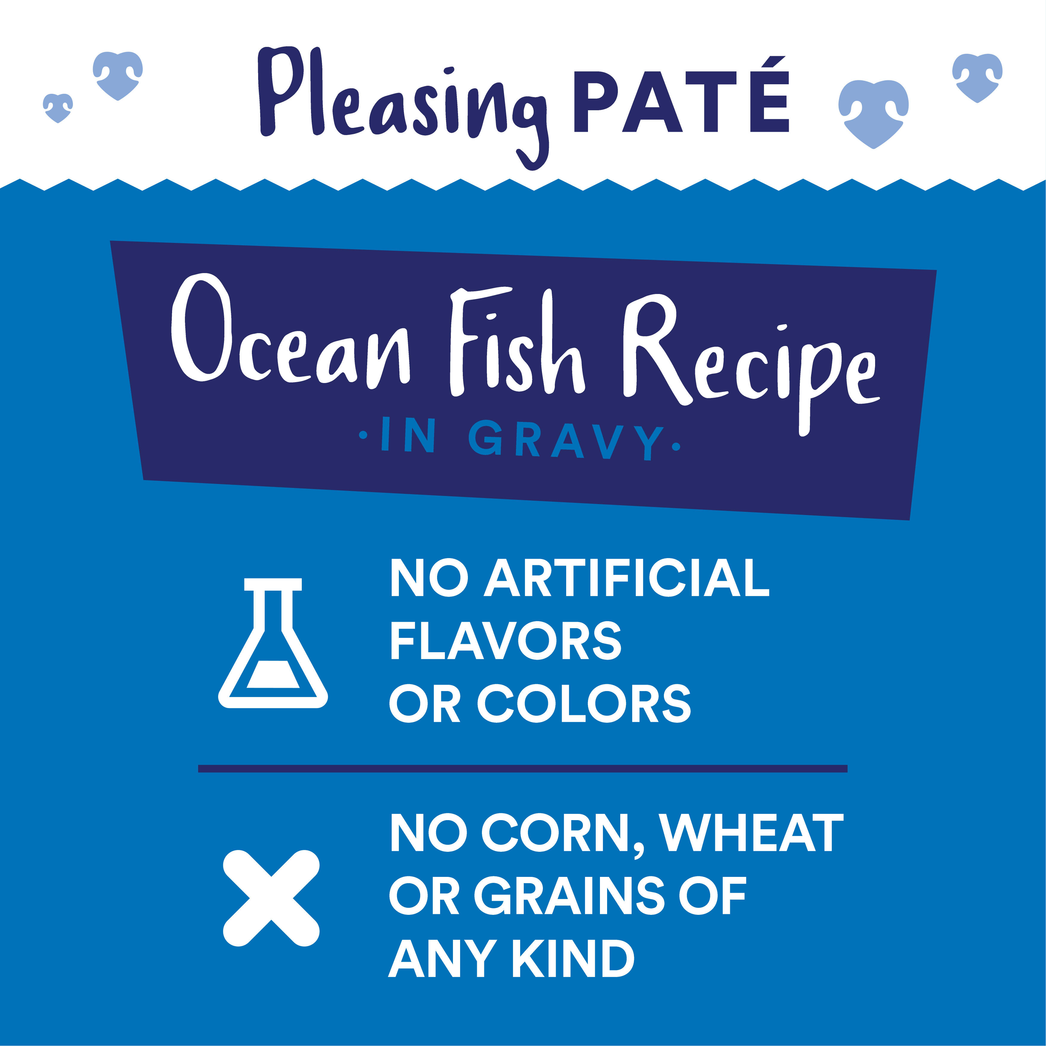 WholeHearted Grain Free Ocean Fish Recipe Pate Adult Wet Cat Food， 5.5 oz.， Case of 12