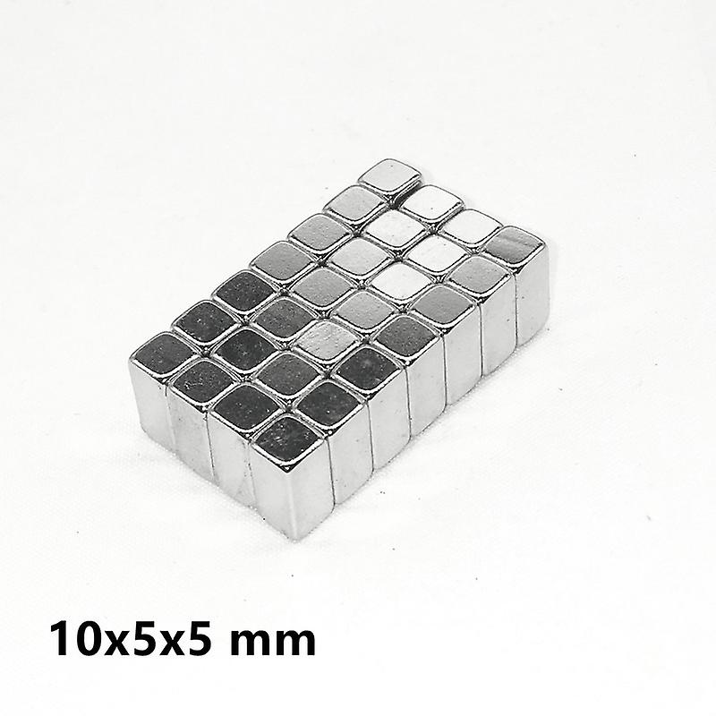 50/100/200/500pcs 10x5x5 Block Super Powerful Magnets 10x5mm Permanent Magnet Sheet 10x5x5mm Strong Neodymium Magnet 10*5*5