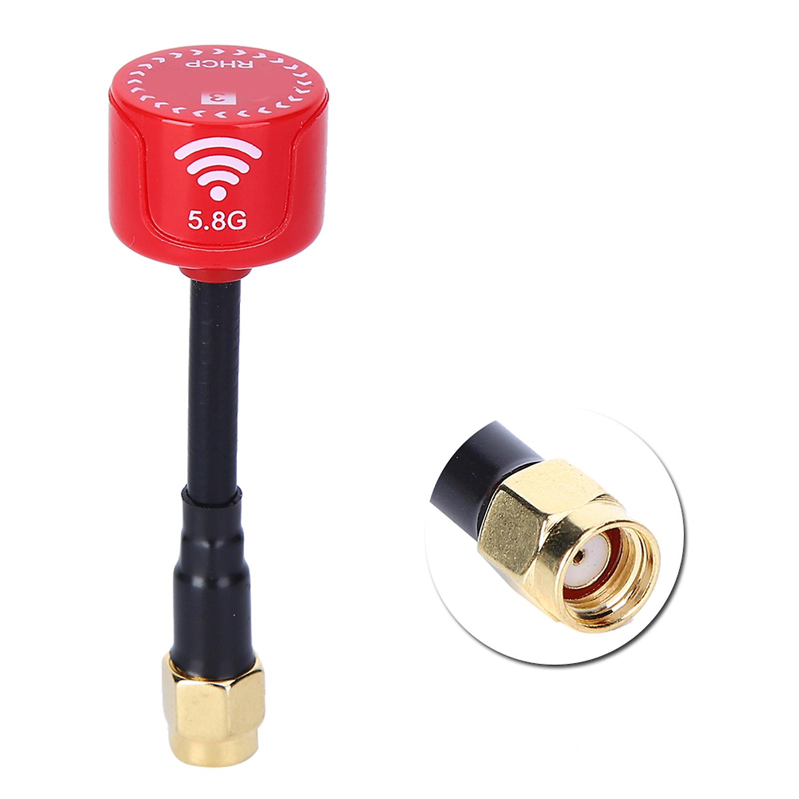 5.8ghz 3dbi Rhcp High Gain Antenna For Fpv Racing Drone Rc Parts Accessory(rouge Trou Intrieur Rpsma) Rouge Trou Intrieur Rp-sma