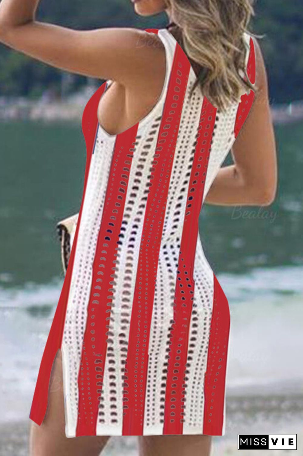 Independence Day America Eyelet Beach Cover Up