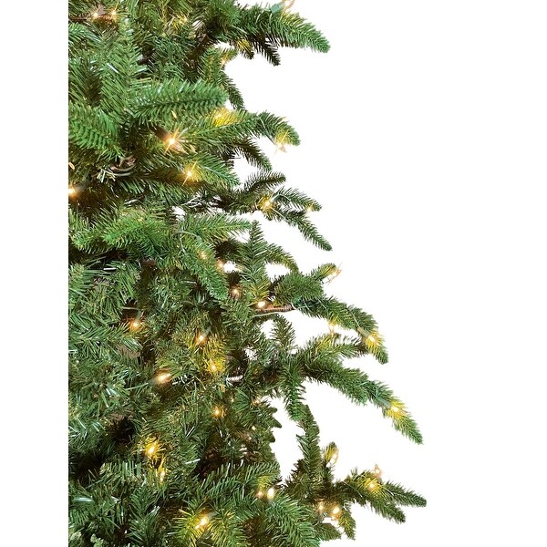 Overton PreLit Artificial Pine Christmas Tree with Clear Lights