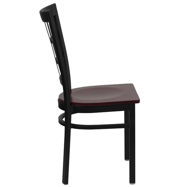 Steel Window Back Restaurant Chair - 16.5