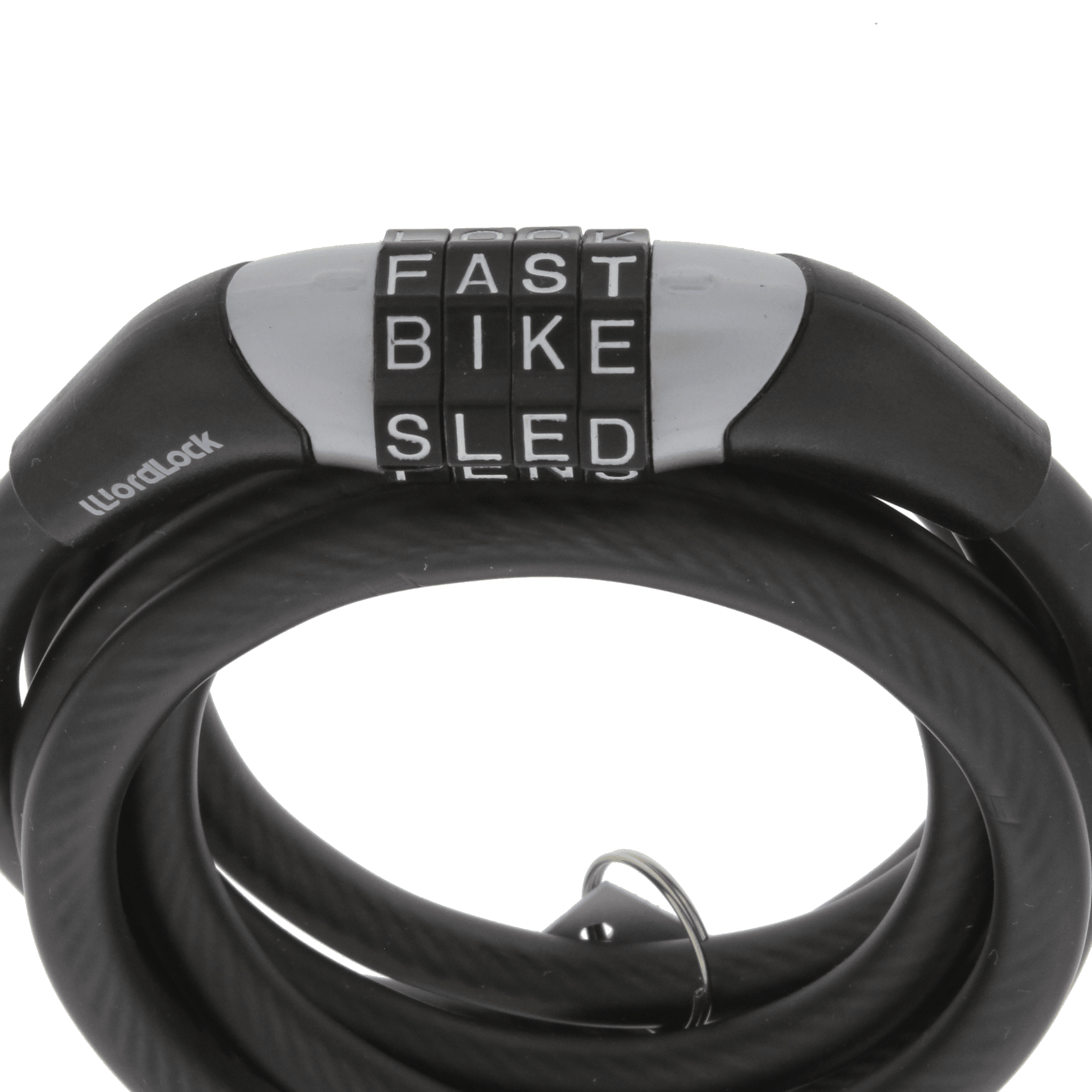 WordLock 8mm x 4 ft Cable Bike Lock- Black