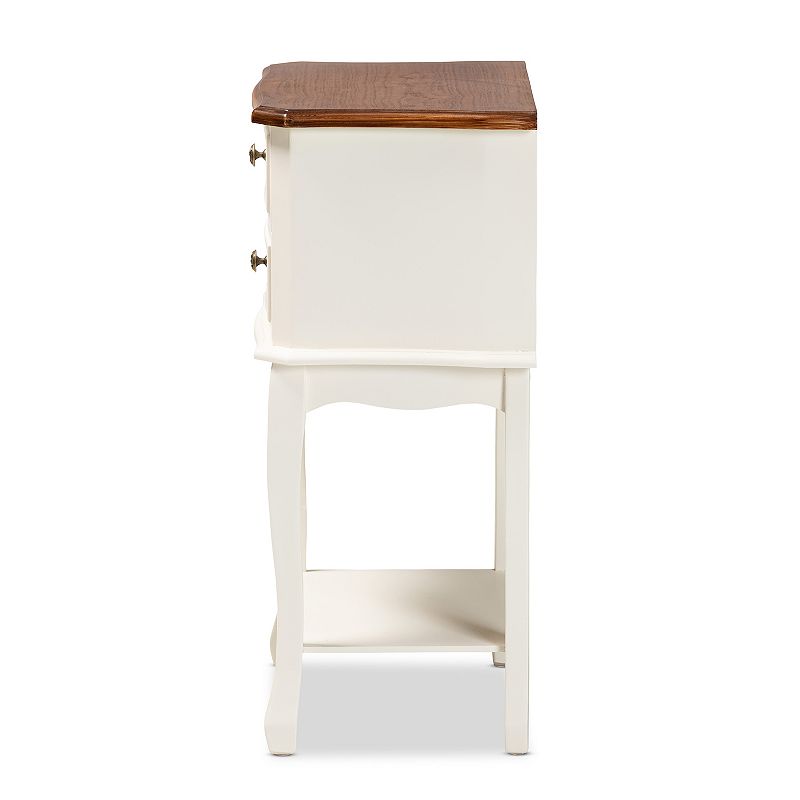 Baxton Studio Darla White Nightstand