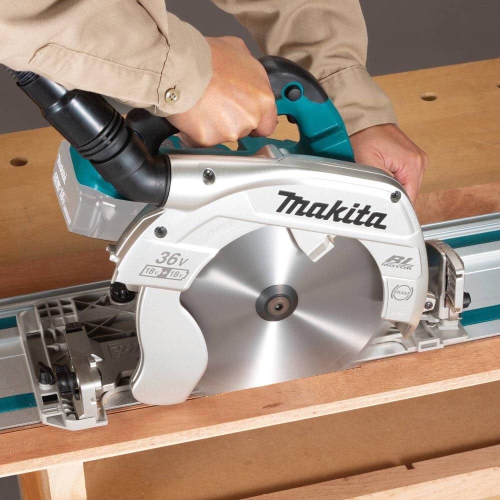 Makita 18V X2 LXT 36V 9 1/4 Circular Saw with Guide Rail Compatible Base Bare Tool XSH10Z from Makita