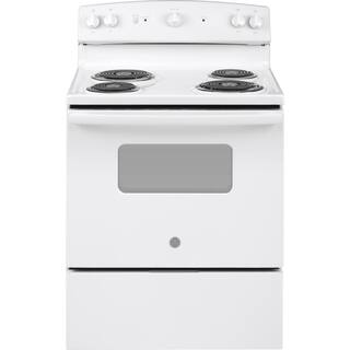 GE 30 in. 5.0 cu. ft. Freestanding Electric Range in White JBS160DMWW