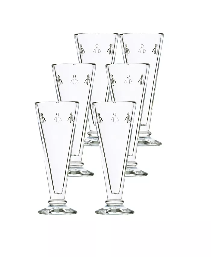 La Rochandegrave;re Glassware Napoleon Bee 6-ounce Flutes Set of 6