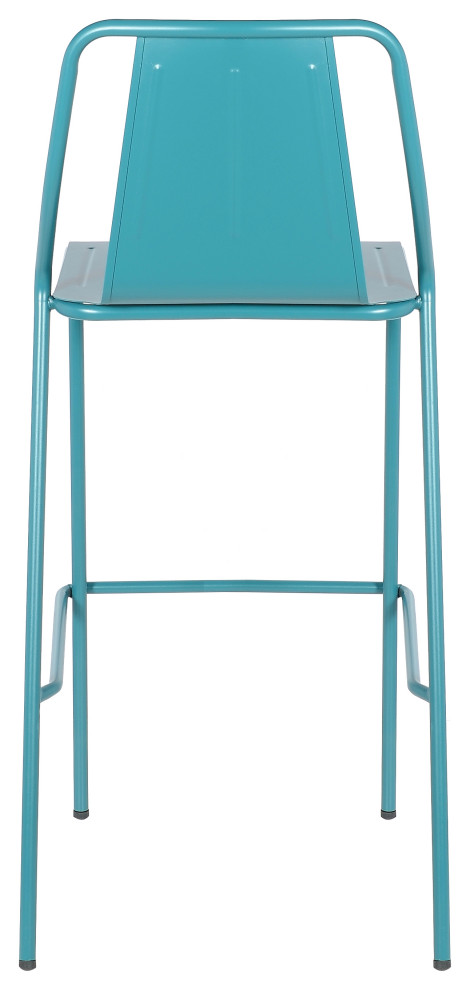 Corrissa Patio Bar Stool in Frosted Teal (Set of 4)   Contemporary   Outdoor Bar Stools And Counter Stools   by Taiga Furnishings  Houzz