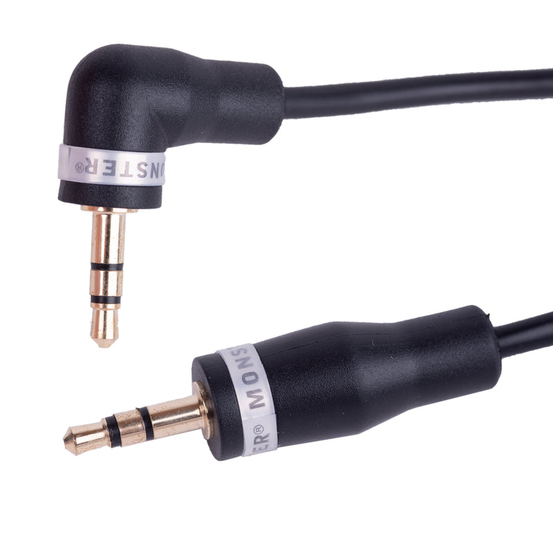 STEREO CABLE3' 90DEG BLK