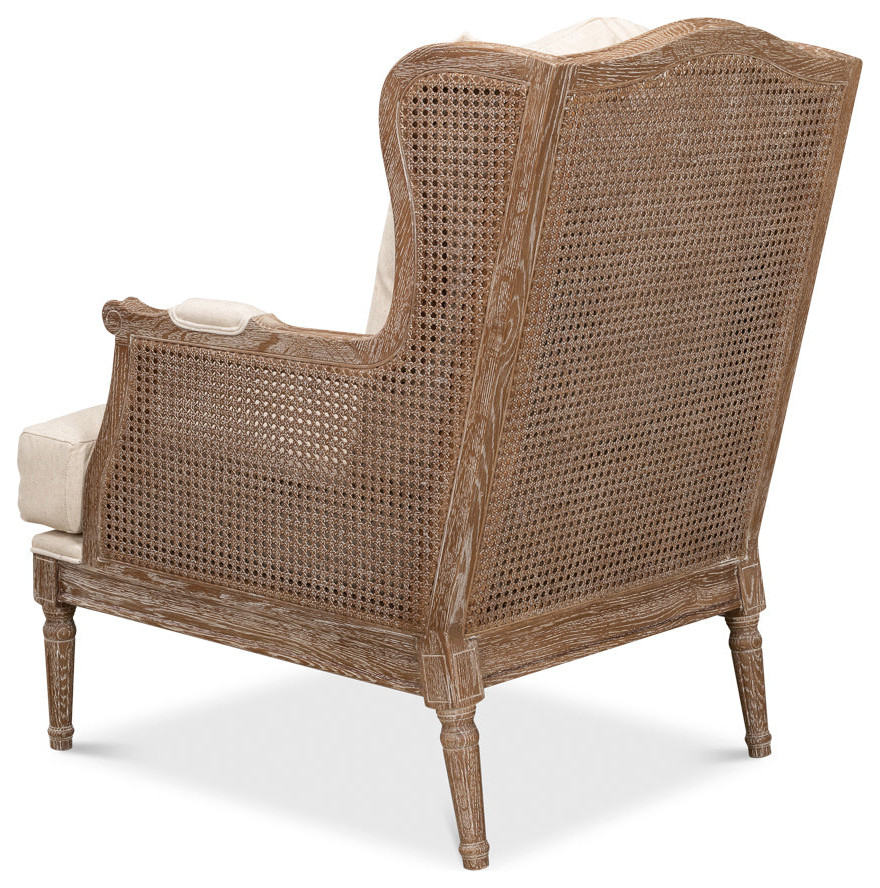 Ava Accent Chair Wingback Down Cushions   Traditional   Armchairs And Accent Chairs   by Sideboards and Things  Houzz