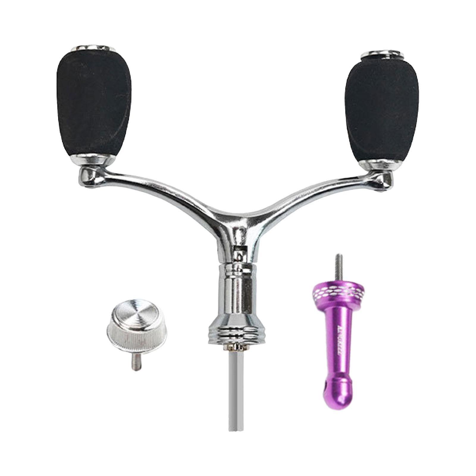 Fishing Reel Handle Crank Arm For Ocean Rock Fishing Lake Ocean Boats Fishing Purple Balance Rod