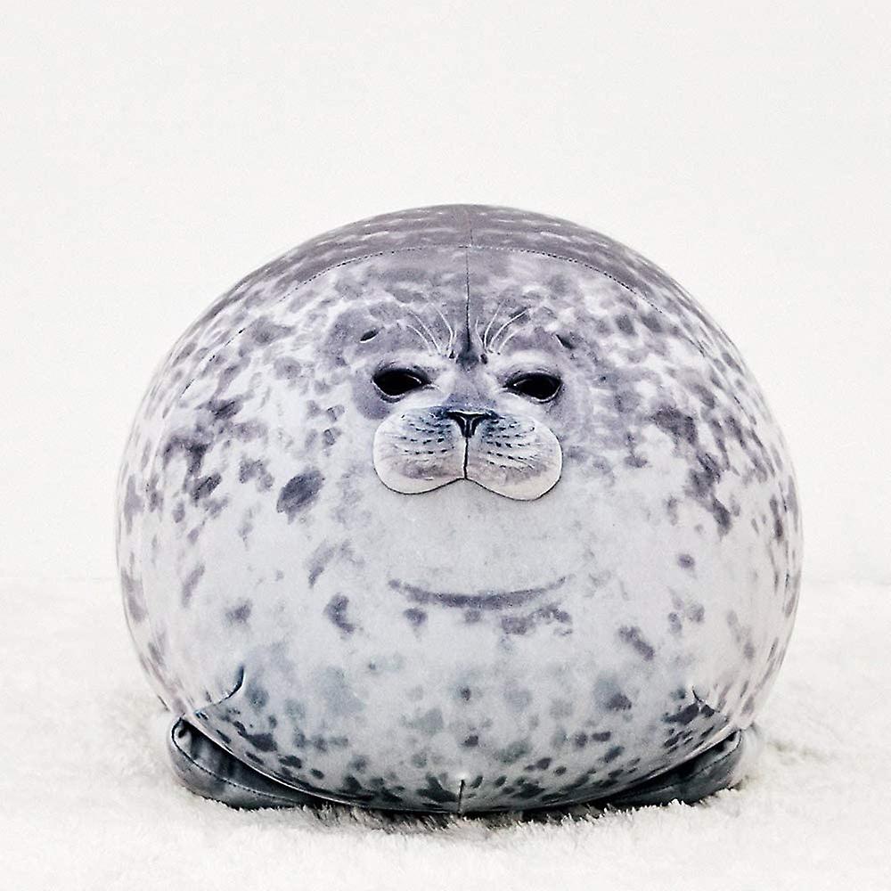 Chubby Blob Seal Pillow Soft Fat Hugginchesg Pillow Stuffed Cotton Animal Seal Plush Toy Throw Pillows Cuddly Gift (23.6 Inches)