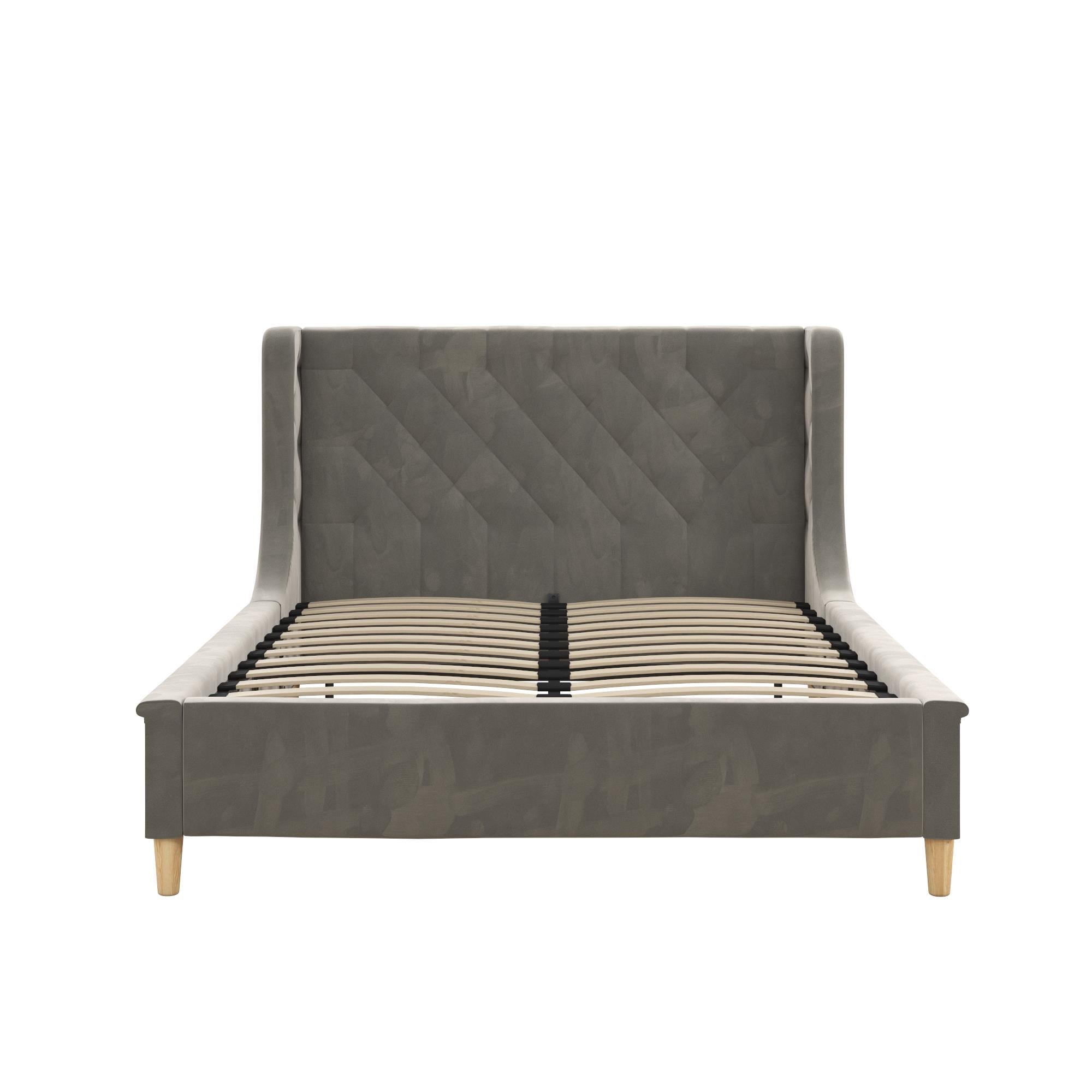 Little Seeds Monarch Hill Ambrosia Kids' Full Upholstered Bed, Gray Velvet