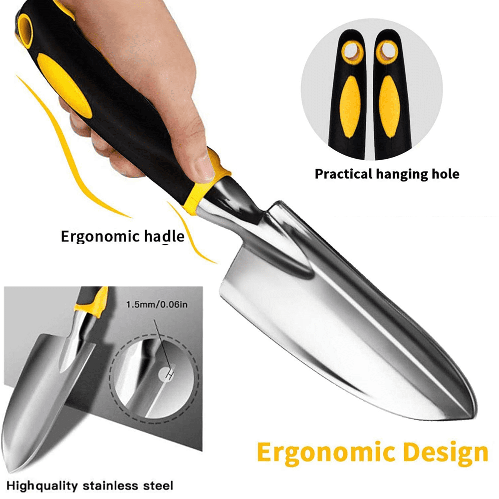 Meidong Garden Tools Set 5 Piece Floral Heavy Duty Gardening Tools with Pruning Shears / Hand Trowel / Transplanter / Hand Rake / Gardening Gloves,Durable and Delicate Garden Gift