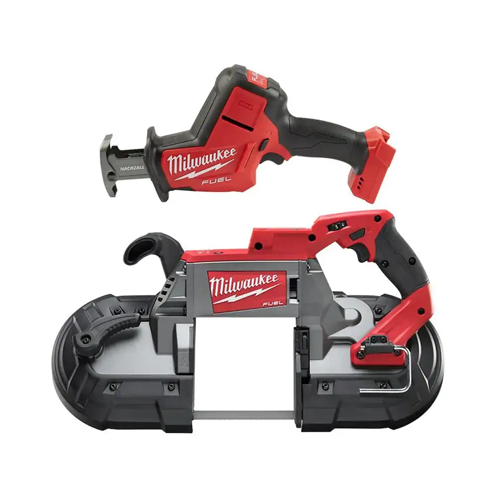 Milwaukee M18 FUEL 18-Volt Lithium-Ion Brushless Cordless Deep Cut Band Saw with M18 FUEL HACKZALL Reciprocating Saw