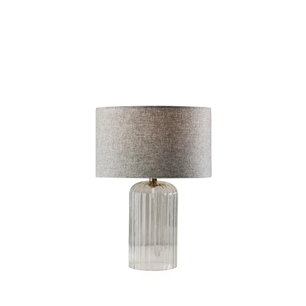 Carrie Ribbed Glass Small Table Lamp