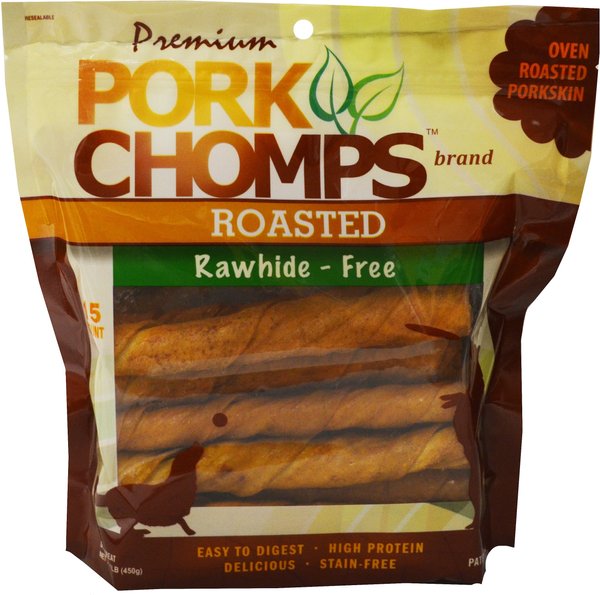 Premium Pork Chomps Roasted Twists Dog Treats