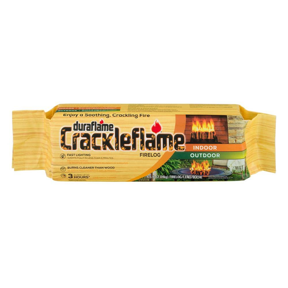 Duraflame Crackleflame 4.5 lb. Indoor/Outdoor Firelogs (4-Pack)， 3 Hour Burn 04537