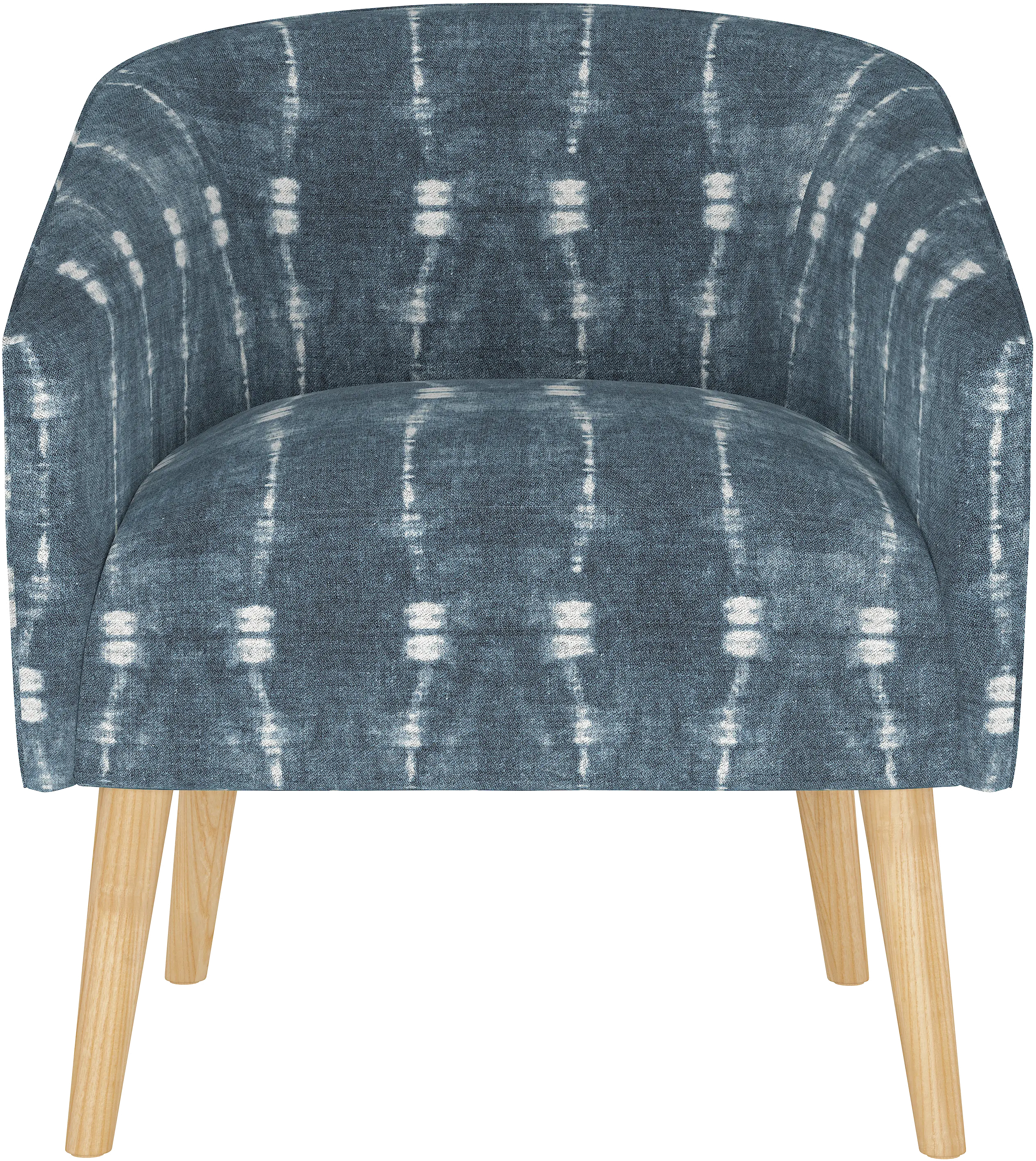 Deco Indigo Blue Ikat Accent Chair - Skyline Furniture