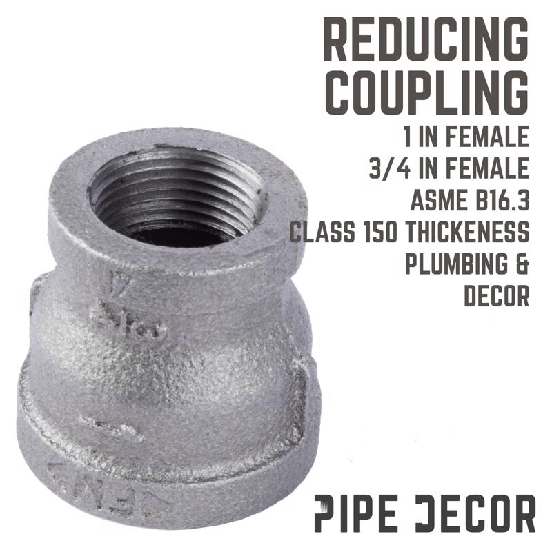 COUPLING REDUC BLK 1X3/4