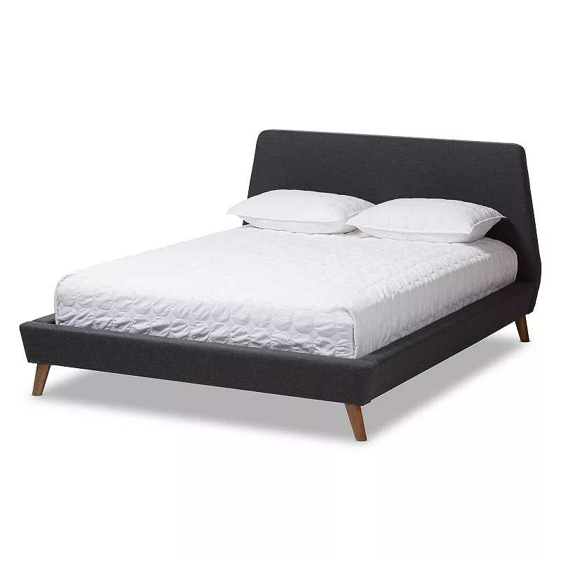 Baxton Studio Sinclaire Dark Grey Queen Bed