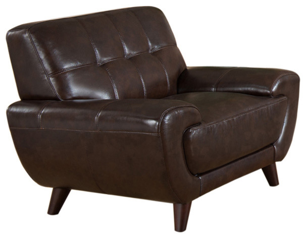 Nicole Leather Craft Chair   Midcentury   Armchairs And Accent Chairs   by KEMP INTERNATIONAL INC  Houzz