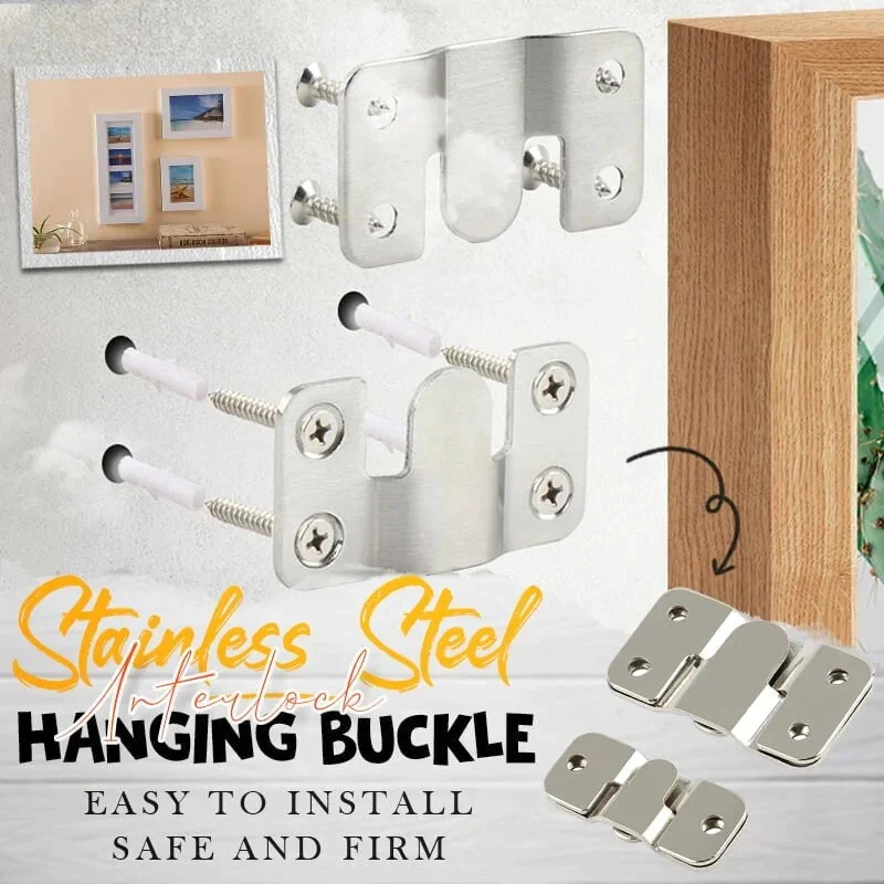 (🎉2023 New Year Promotion - Save 49%)Stainless Steel Interlock Hanging Buckle🔥BUY 4 GET 2 FREE(6 PAIR)