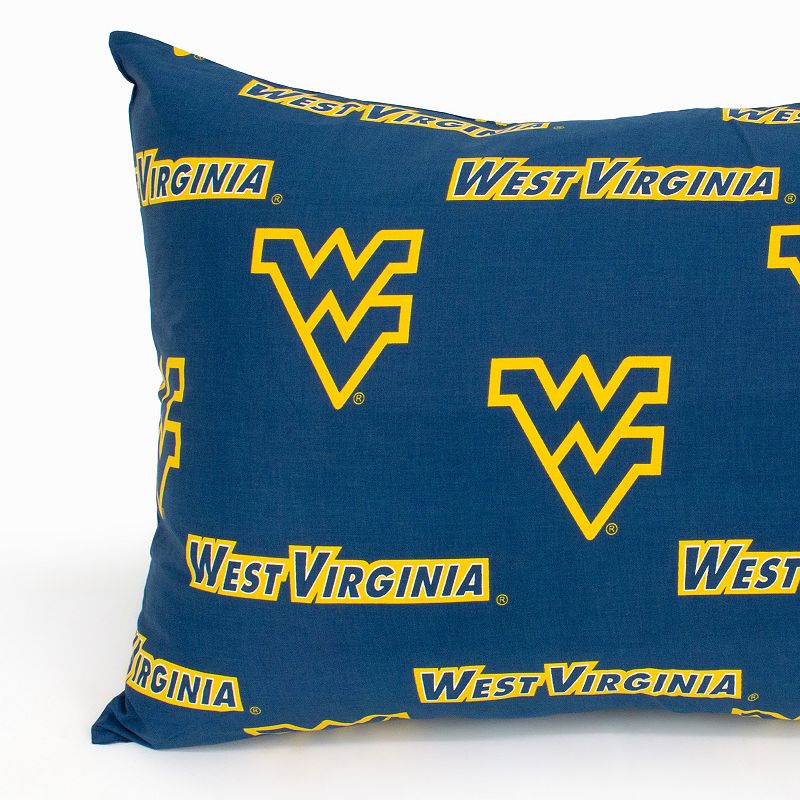 NCAA West Virginia Mountaineers Set of 2 King Pillowcases