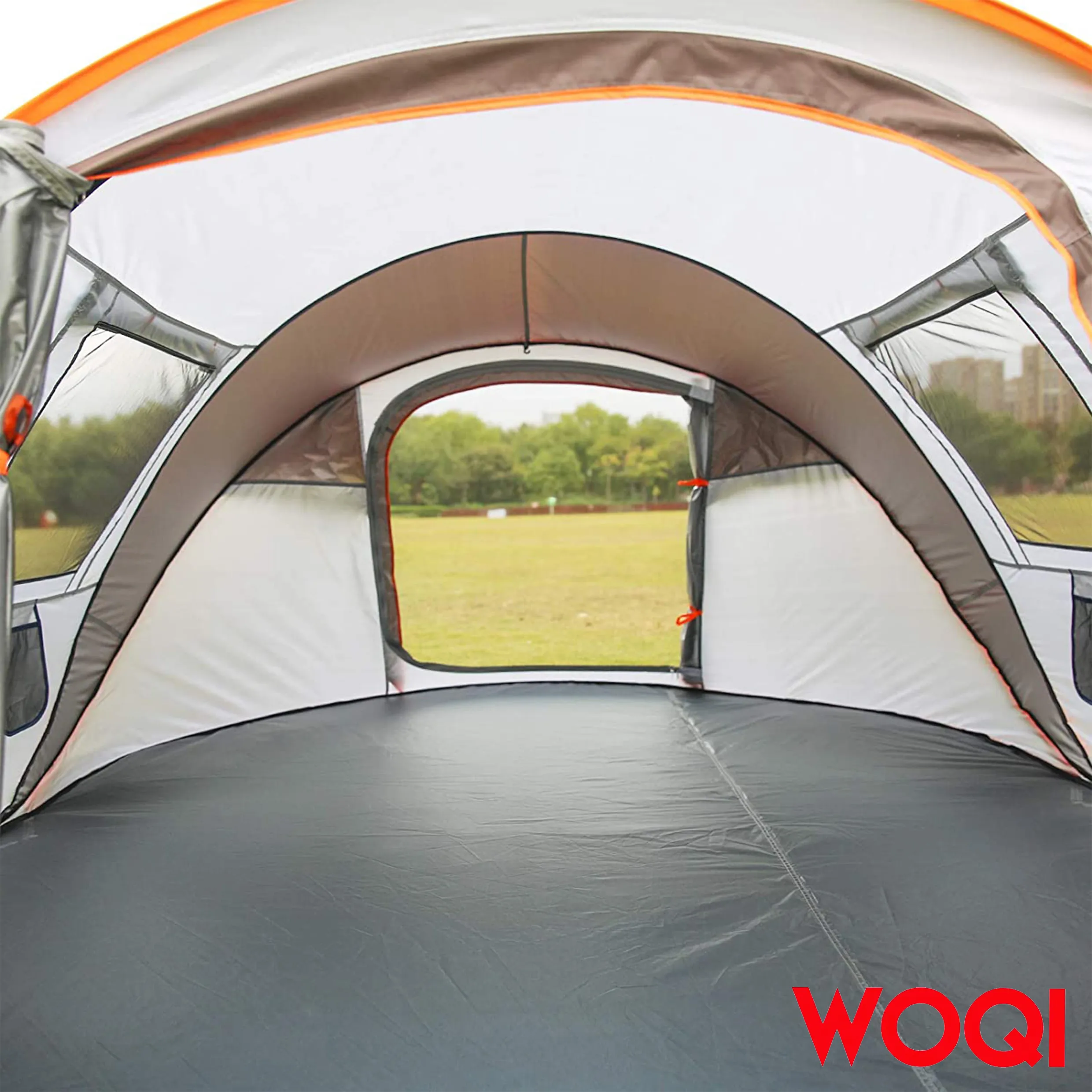 WoqiLuxury 4 Person Portable Foldable Automatic Family camping tent pop up instant automatic tents