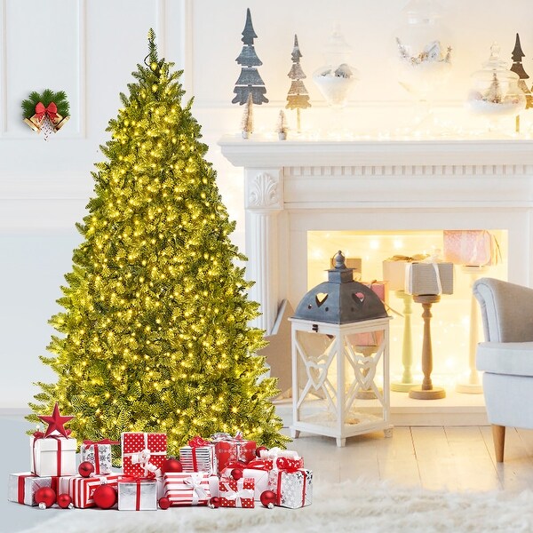 PreLit Christmas Tree Premium Hinged Artificial Fir Tree