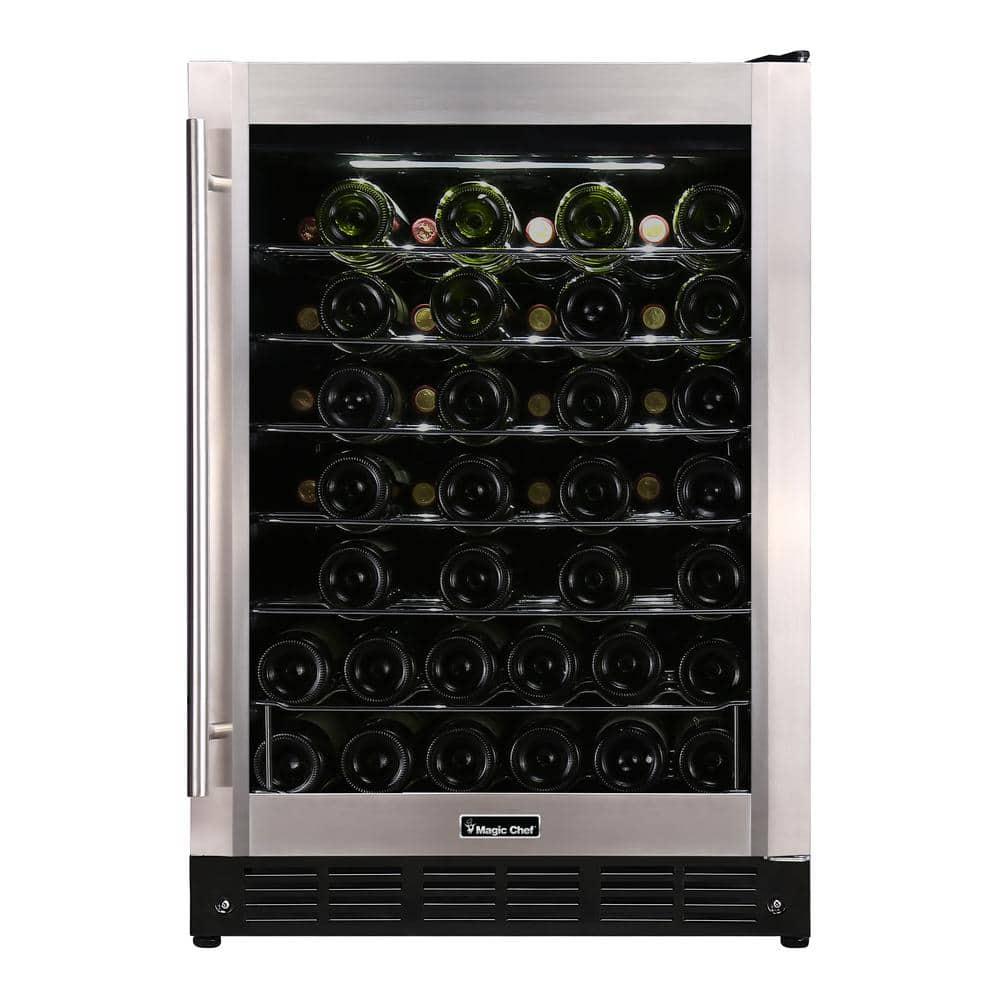 Magic Chef 234 in W 50Bottle Wine Cooler in Stainless Steel