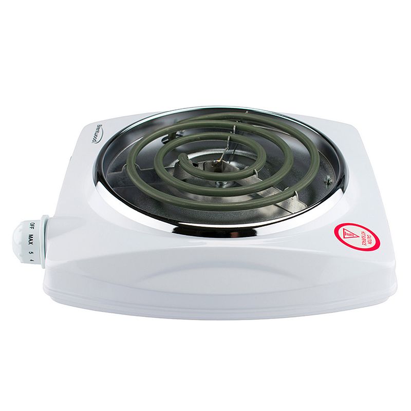 Brentwood Electric 1000W Single Burner (White)