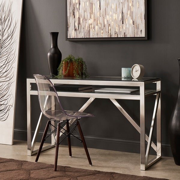 Brynn Brushed Nickel Sofa Table by iNSPIRE Q Modern - Sofa Table