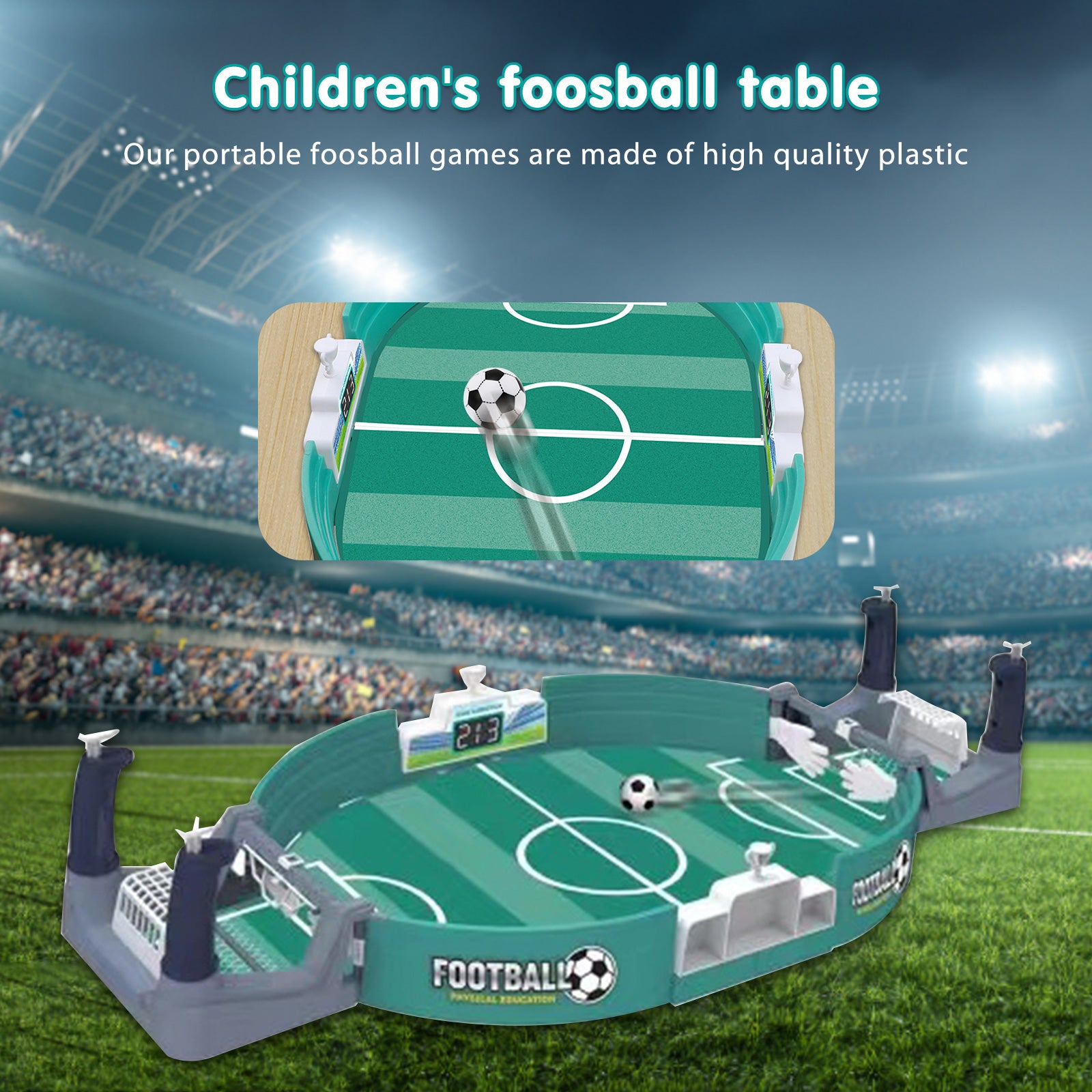 Clearance! Mini Foosball Games with 7 Pcs Mini Football, Football Tables Football Games Table Top Football Game, Table Top Soccer Game for Kids, Desktop Sport Board Game for Family Game Night Fun